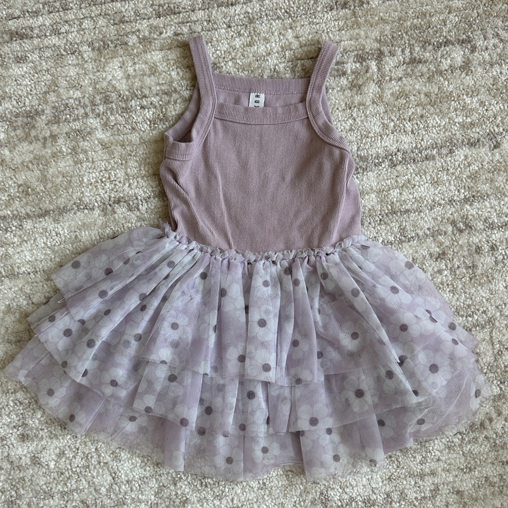 Purple Polka Dot Tulle Dress